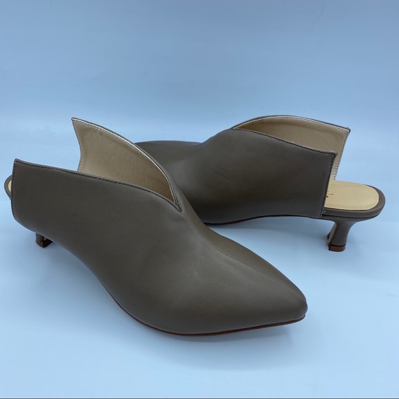 XYD Women Pointed Toe Kitten Heel Mule Sandals - Picture 8 of 12